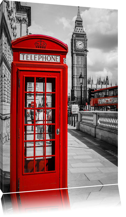 Pixxprint Telefonzelle London, Leinwandbild