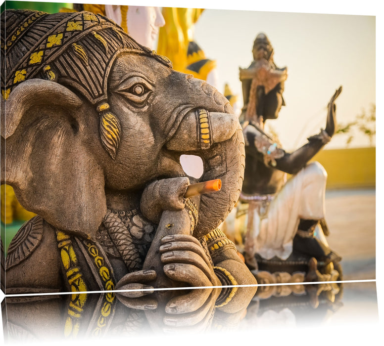 Pixxprint Elefantengottheit in Thailand, Leinwandbild