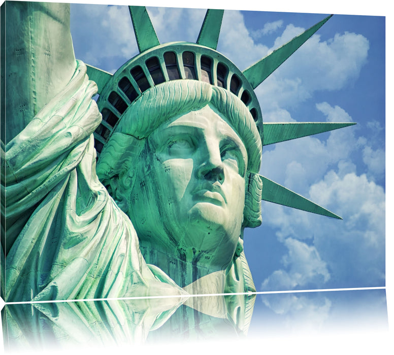 Pixxprint Majestäische Freiheitsstatue, Leinwandbild