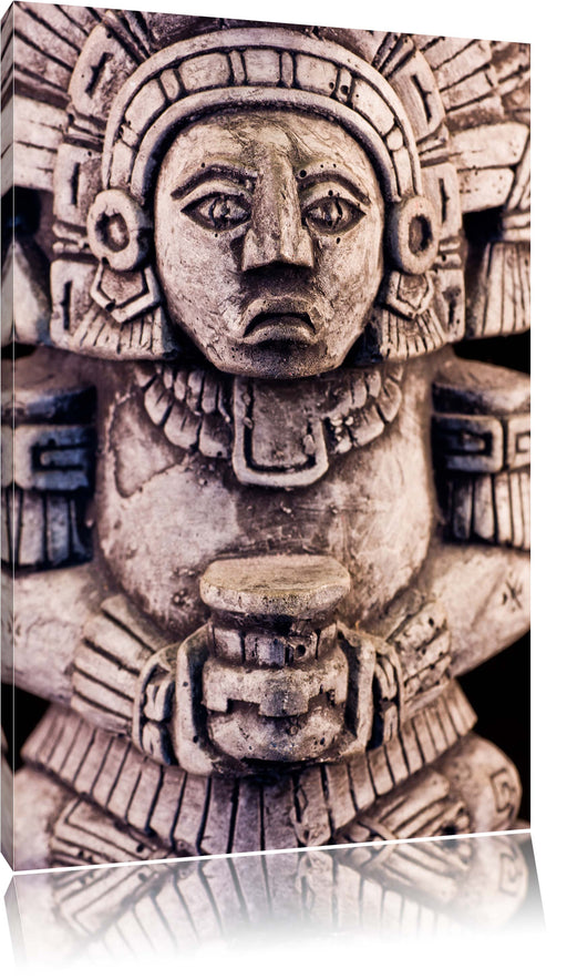 kleine Maya Skulptur Leinwandbild