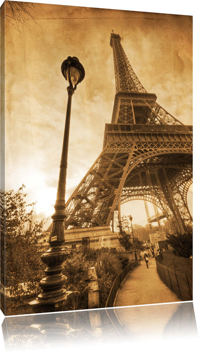 Pariser Eifelturm Retro Leinwandbild