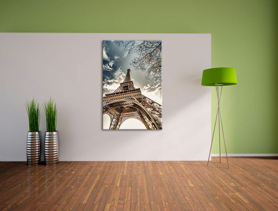 Eindrucksvoller Eifelturm Paris Leinwandbild im Flur