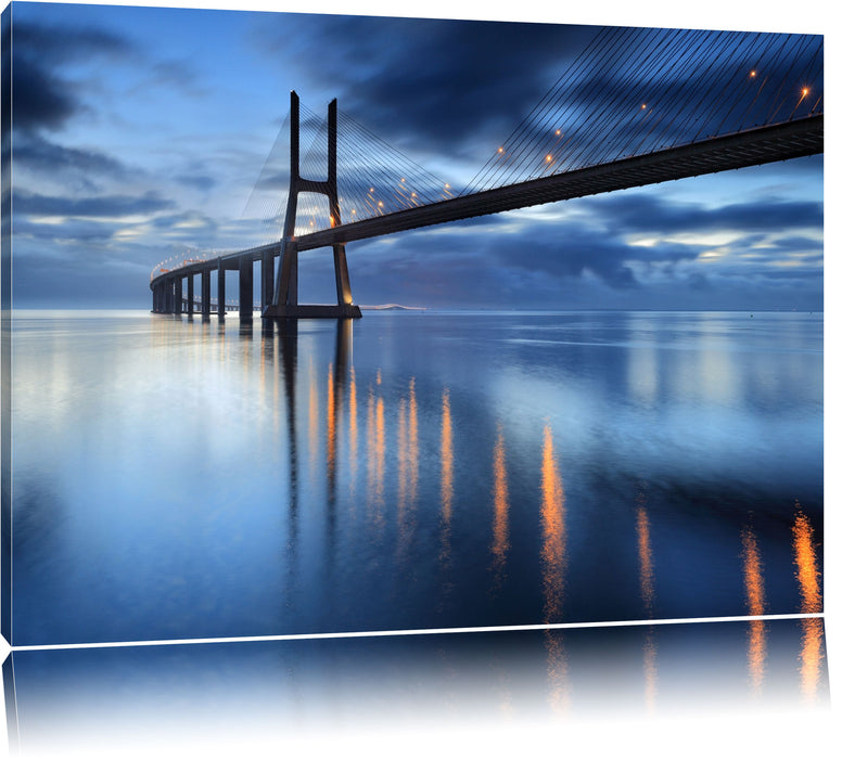 Pixxprint Ponte Vasco da Gama Lissabon, Leinwandbild