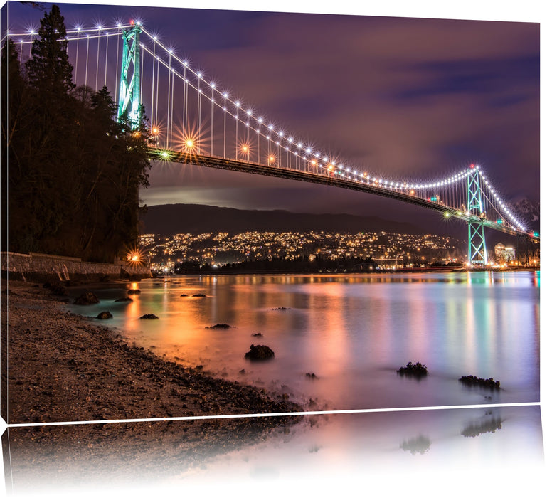 Pixxprint Lions Gate Bridge Vancouver, Leinwandbild