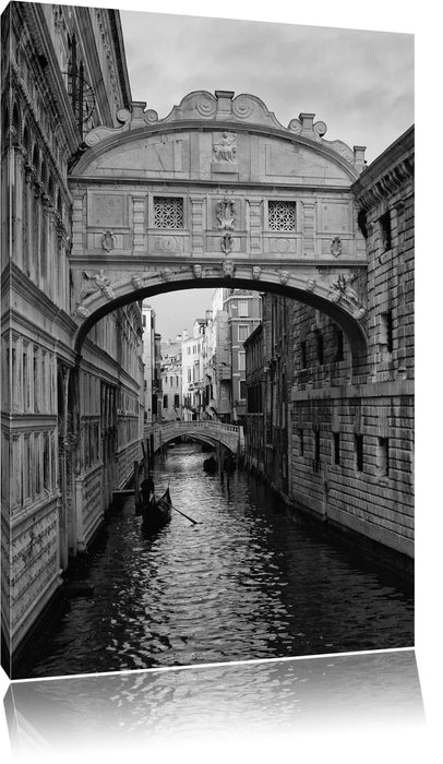 Pixxprint Romantischer Kanal in Venedig, Leinwandbild