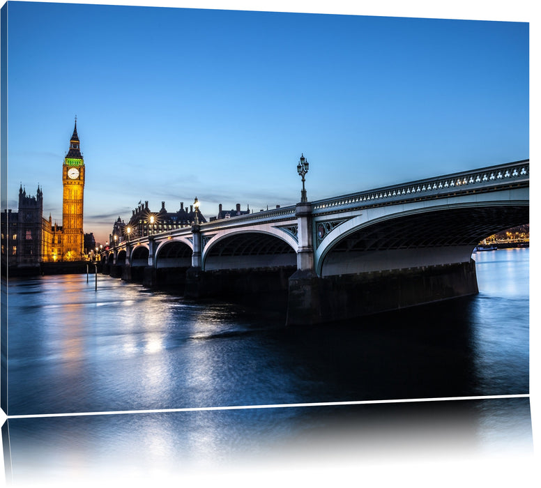 Pixxprint Westminster Bridge Big Ben, Leinwandbild