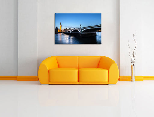 Westminster Bridge Big Ben Leinwandbild über Sofa