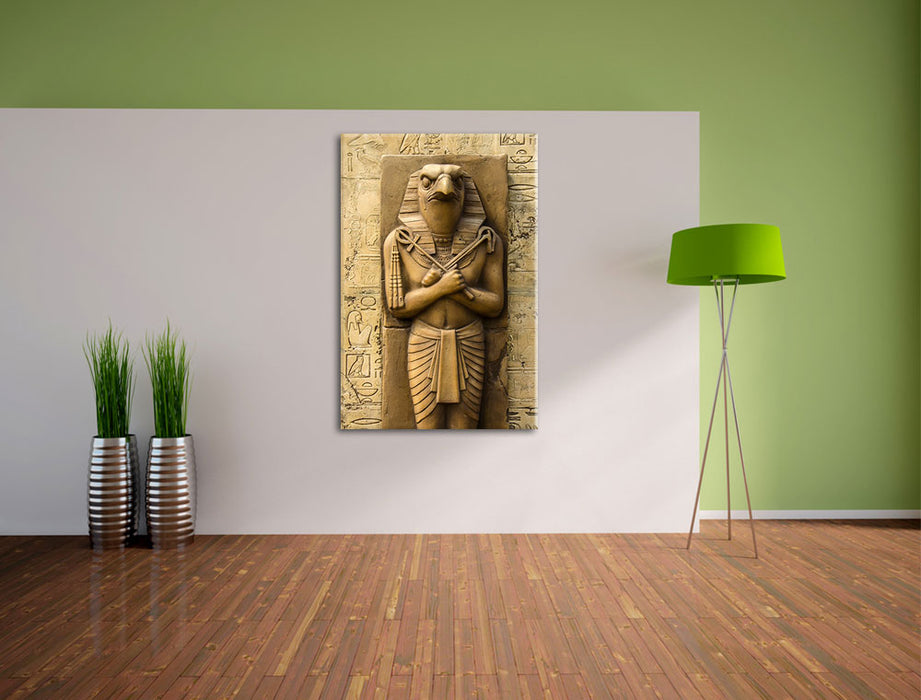 Ägyptischer Gott Horus Leinwandbild im Flur
