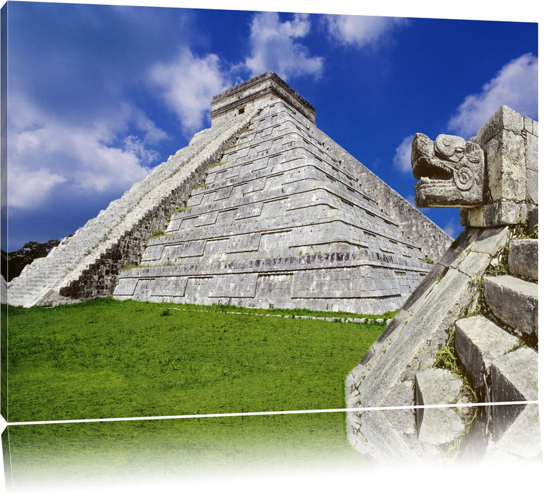 Schöner Maya Tempel in Mexiko Leinwandbild