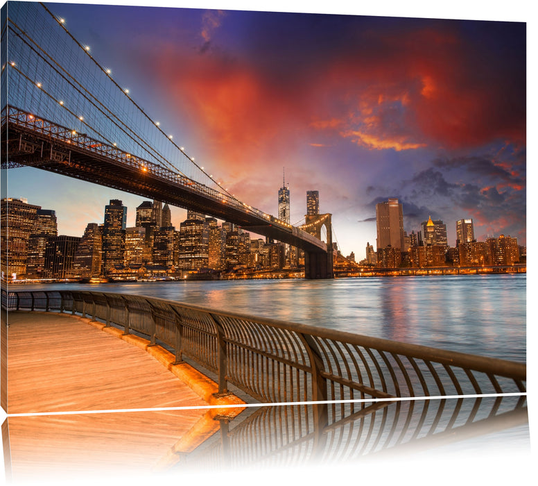 Pixxprint Brooklyn Bridge Park New York, Leinwandbild