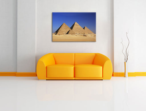 Pyramiden von Gizeh Leinwandbild über Sofa