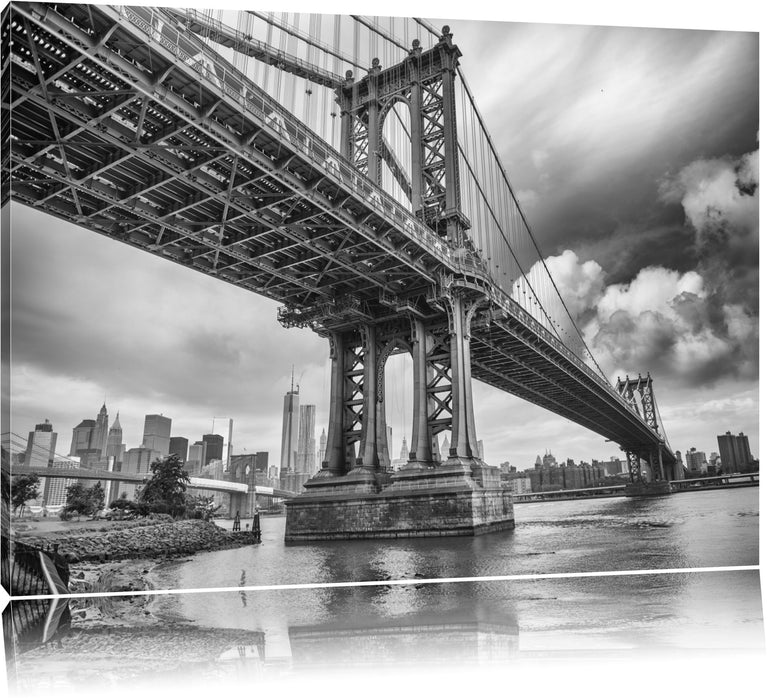 Pixxprint Manhattan Bridge New York, Leinwandbild
