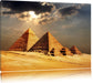 Pyramiden von Gizeh im Sonnenlicht Leinwandbild