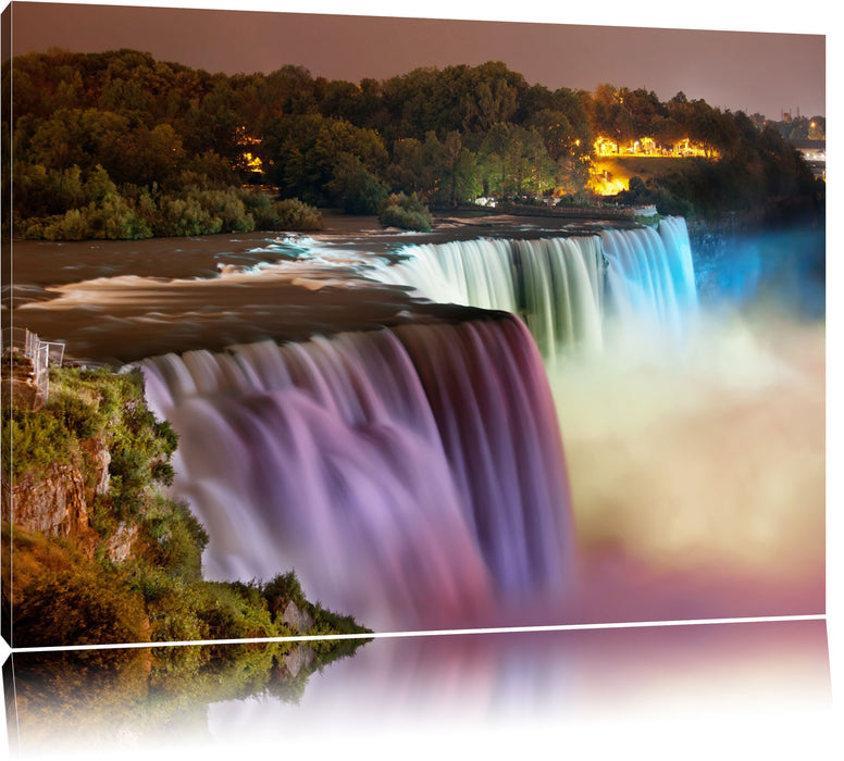 Pixxprint Majestäische Niagara Fälle, Leinwandbild