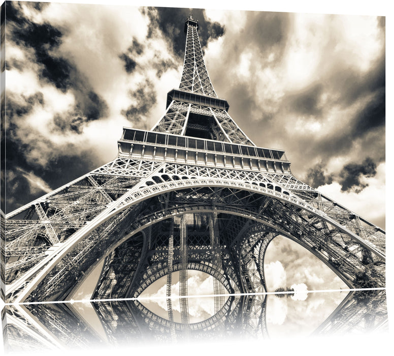 Pixxprint Prächtiger Eifelturm in Paris, Leinwandbild