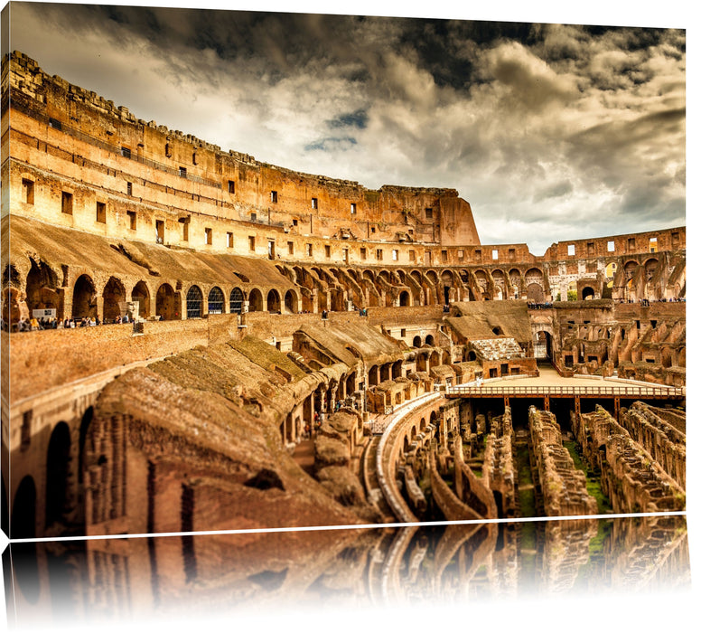 Pixxprint Colloseum in Rom von innen, Leinwandbild