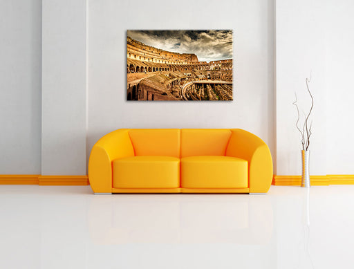 Colloseum in Rom von innen Leinwandbild über Sofa