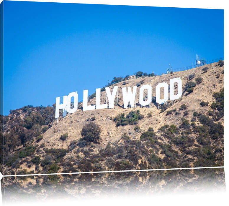 Pixxprint Hollywood Wahrzeichen, Leinwandbild