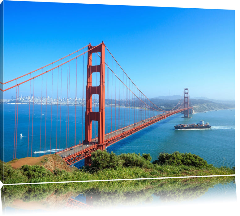 Pixxprint Golden Gate Bridge in USA, Leinwandbild