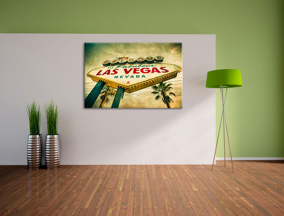 Las Vegas Ortsschild Leinwandbild im Flur