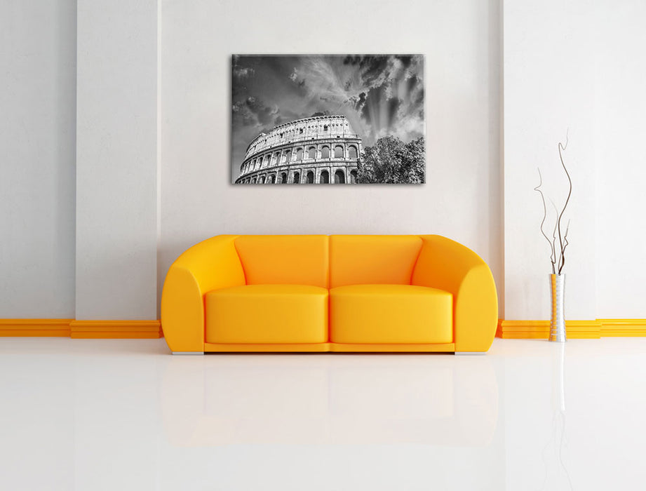 klassisches Colloseum in Rom Leinwandbild über Sofa