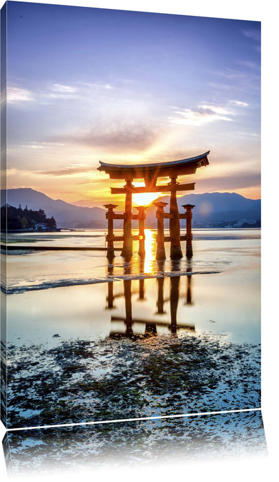 Pixxprint Torii Gate in Miyajima Japan, Leinwandbild
