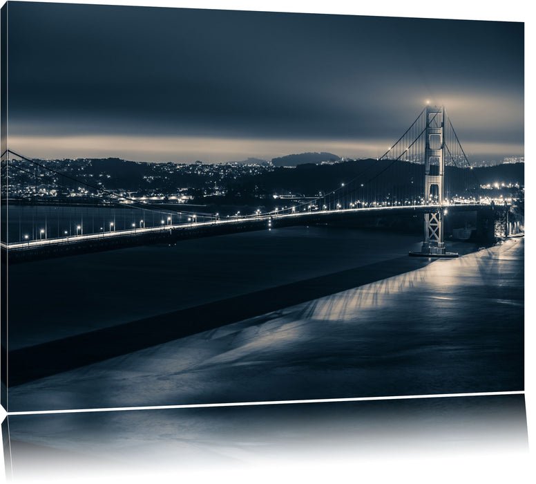Pixxprint Golden Gate Bridge in New York, Leinwandbild