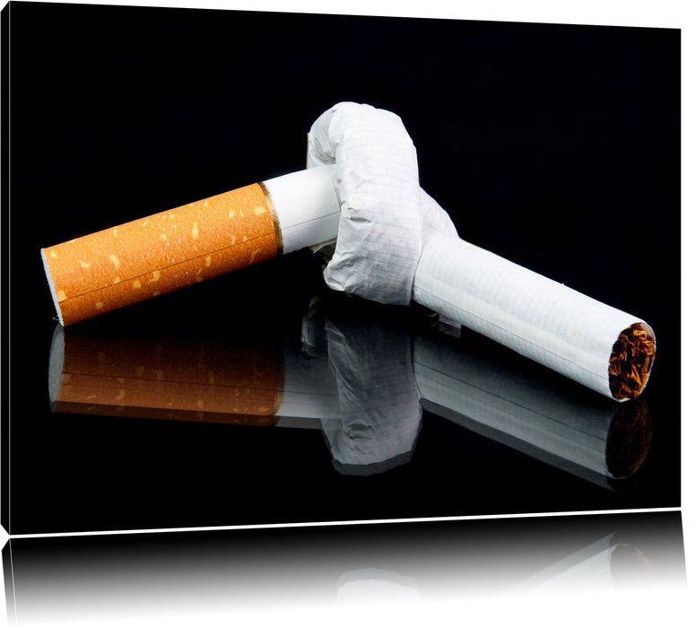 Zigarette mit Knoten Don't Smoke Leinwandbild