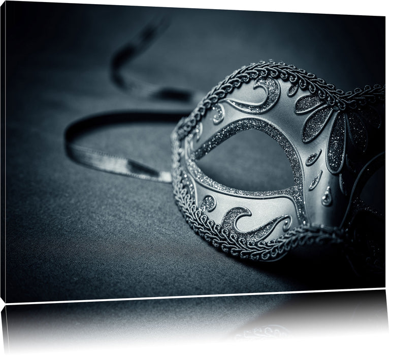 Pixxprint Verführerische Karnevalsmaske, Leinwandbild