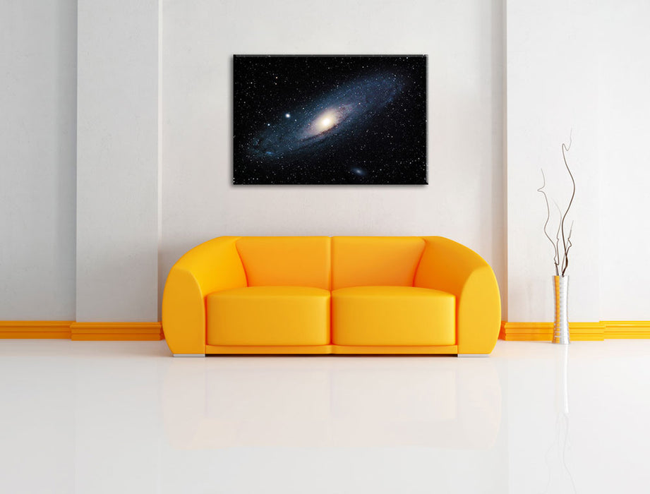Sonnen im Weltall Leinwandbild über Sofa
