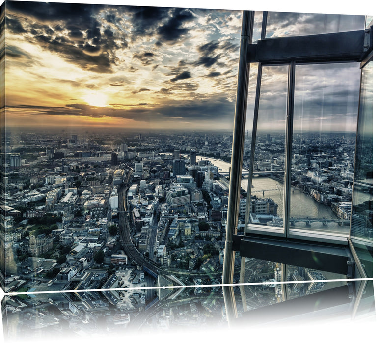 Pixxprint wunderschöner Blick über New York, Leinwandbild