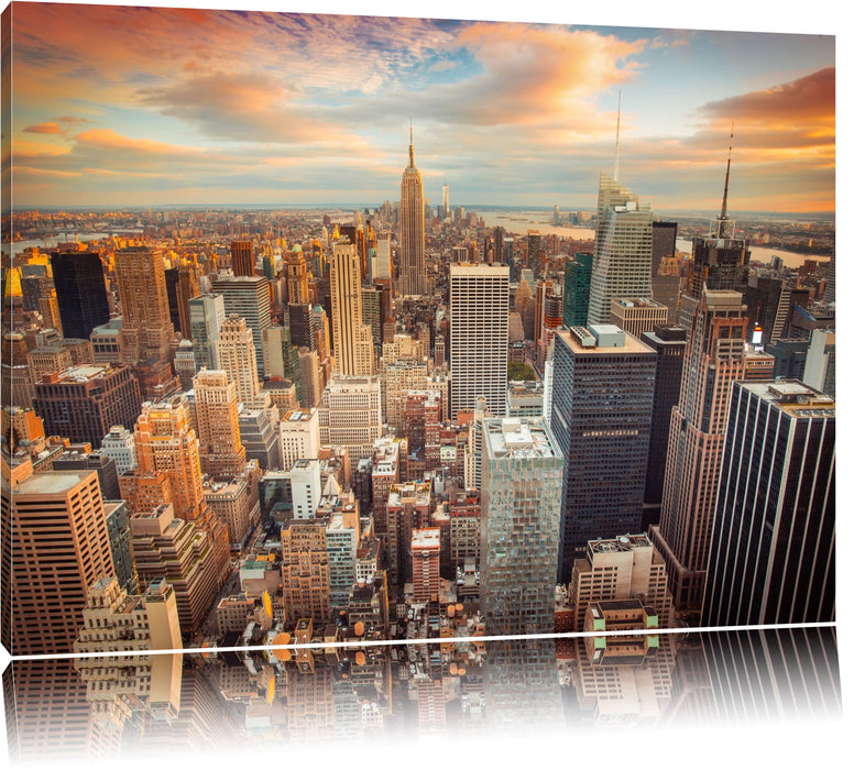 Pixxprint Skyline von New York, Leinwandbild
