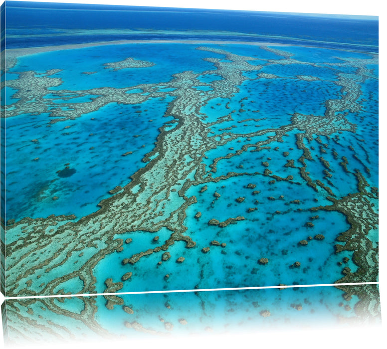 Pixxprint Wunderschöne Ozean Riffe, Leinwandbild