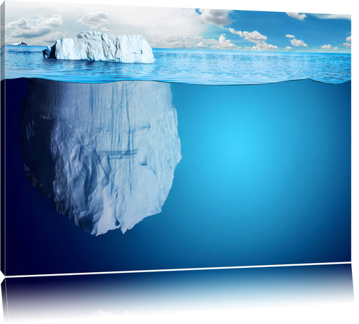 Riesiger Eisberg unter Wasser Leinwandbild