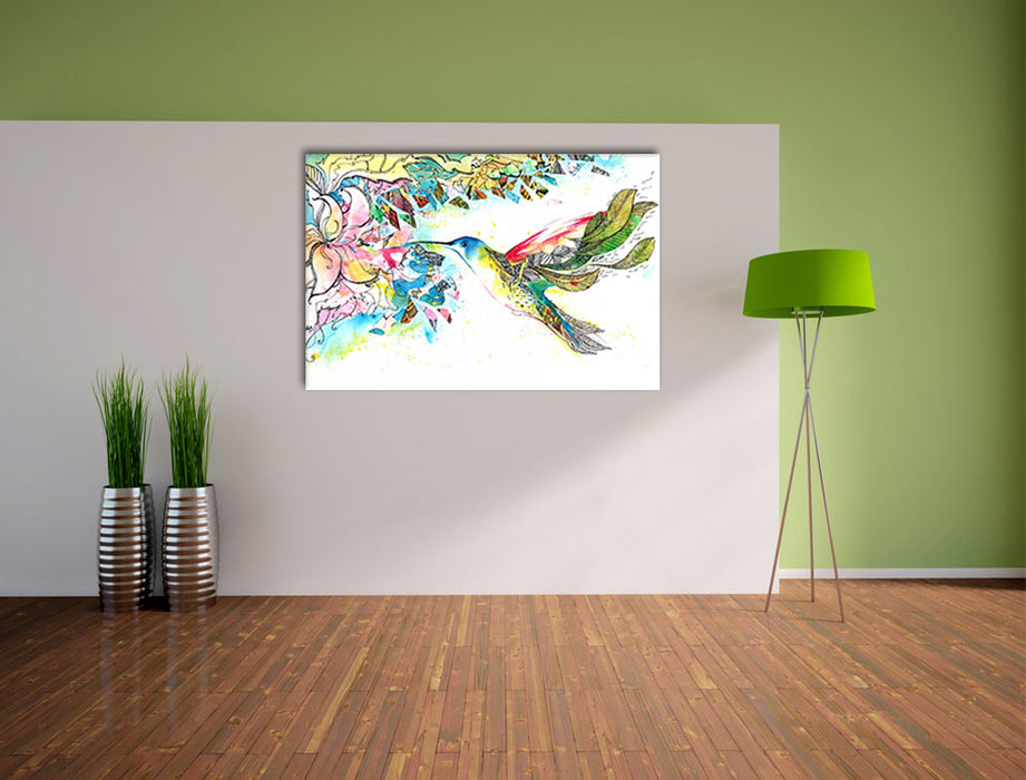 Kolibri Kunst Leinwandbild im Flur