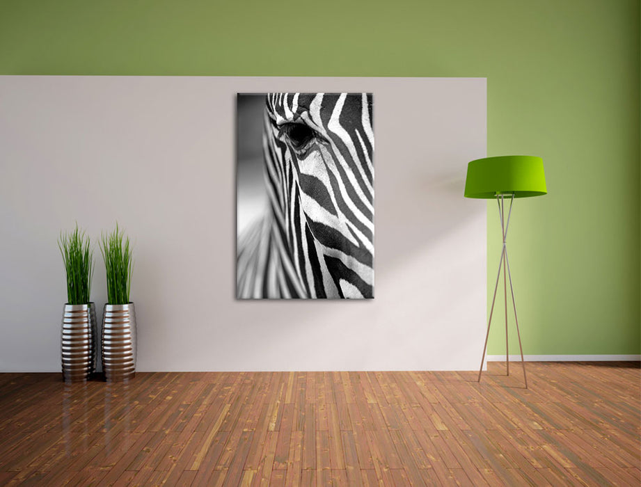 Zebra Nahaufnahme Leinwandbild im Flur