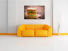 Doppeldecker Sandwich Leinwandbild über Sofa