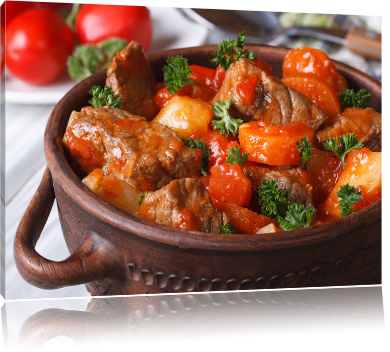 Pixxprint Appetitlicher Bauerntopf, Leinwandbild