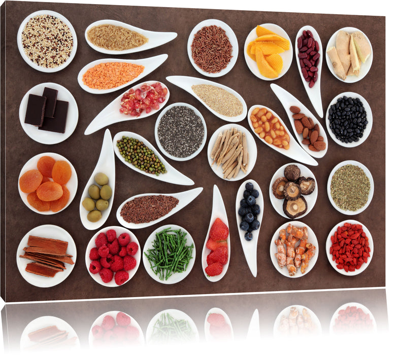 Pixxprint Gewürze, Leinwandbild