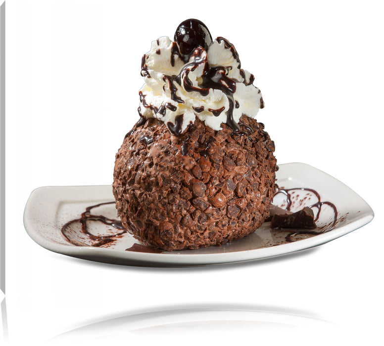 Pixxprint Schokoladeneis, Leinwandbild