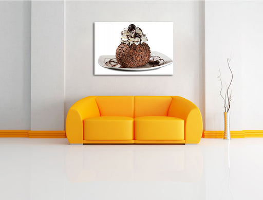 Schokoladeneis Leinwandbild über Sofa