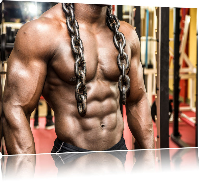 Pixxprint Traumhafter Männerkörper, Leinwandbild