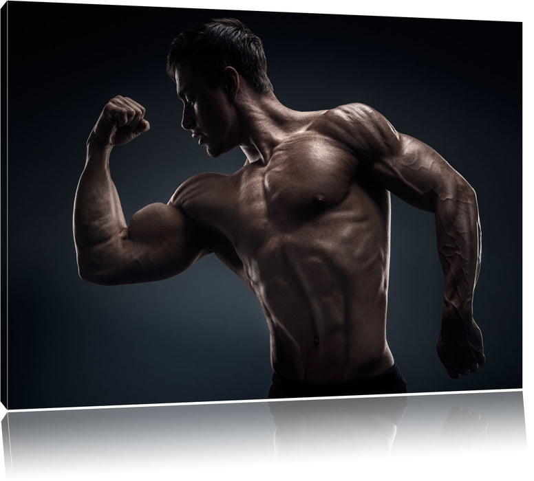Pixxprint Starker Bodybuilder, Leinwandbild