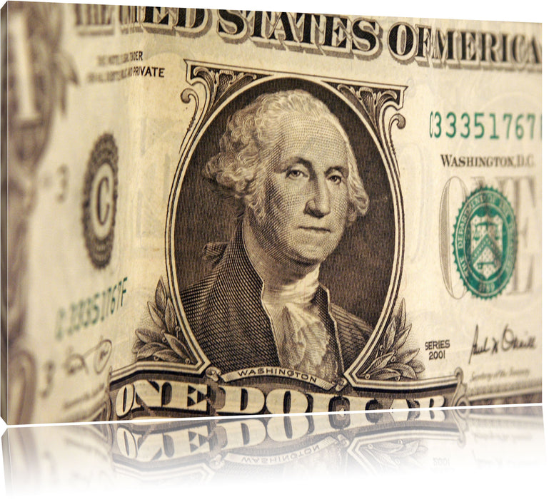 Pixxprint Geldschein Dollar, Leinwandbild