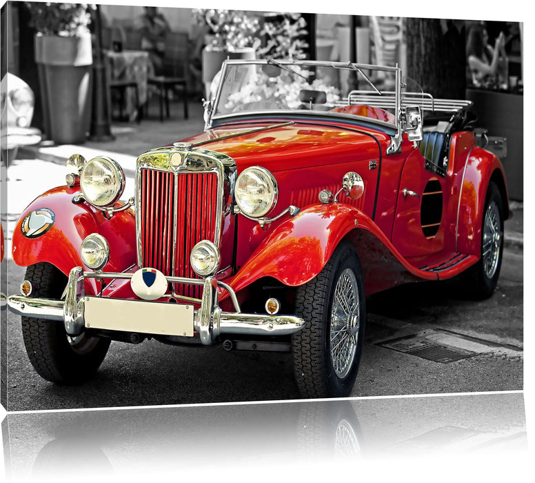 Pixxprint Oldtimer in Italien, Leinwandbild