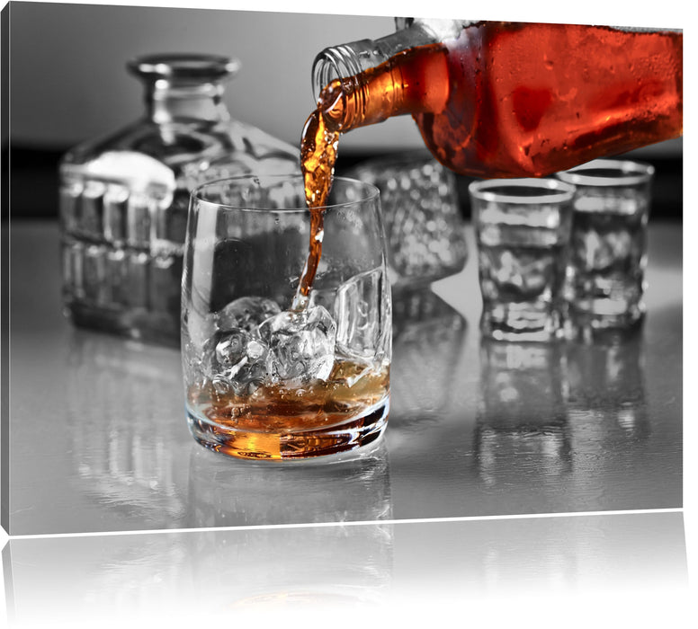 Whiskey im Glas Leinwandbild