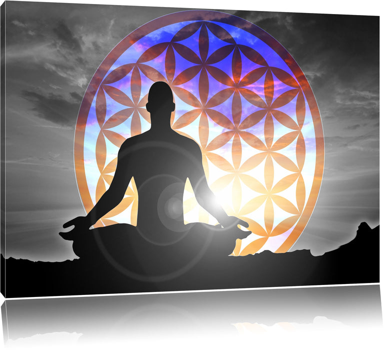 Pixxprint Blume des Lebens, Leinwandbild