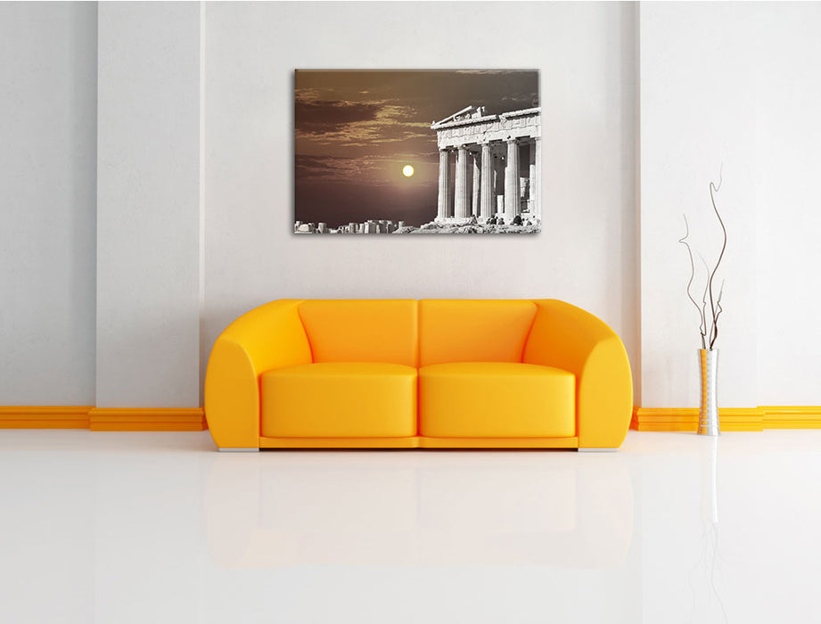 schöner Tempel der Athene Leinwandbild über Sofa