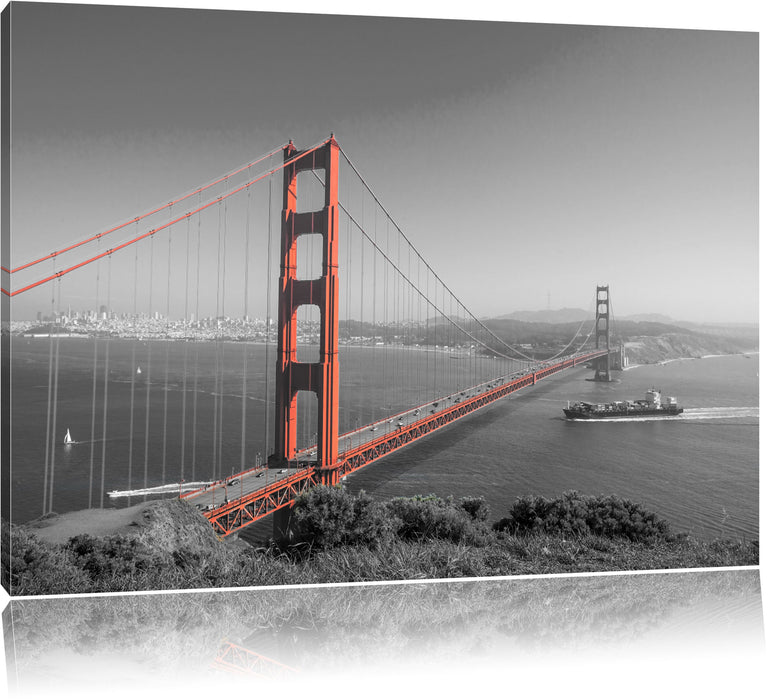Pixxprint eindrucksvolle Golden Gate Bridge, Leinwandbild