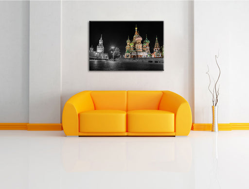 Basilius Kathedrale in Moskau Leinwandbild über Sofa